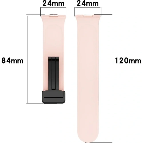 Silikonowy pasek Bizon Strap Watch Silicone L do Huawei Watch Fit 4 Pro / Fit 4 / Fit 3 różowy