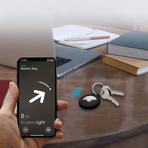 Etui Tech-Protect Rough Apple AirTag 1 / 2 Black [4 PACK]