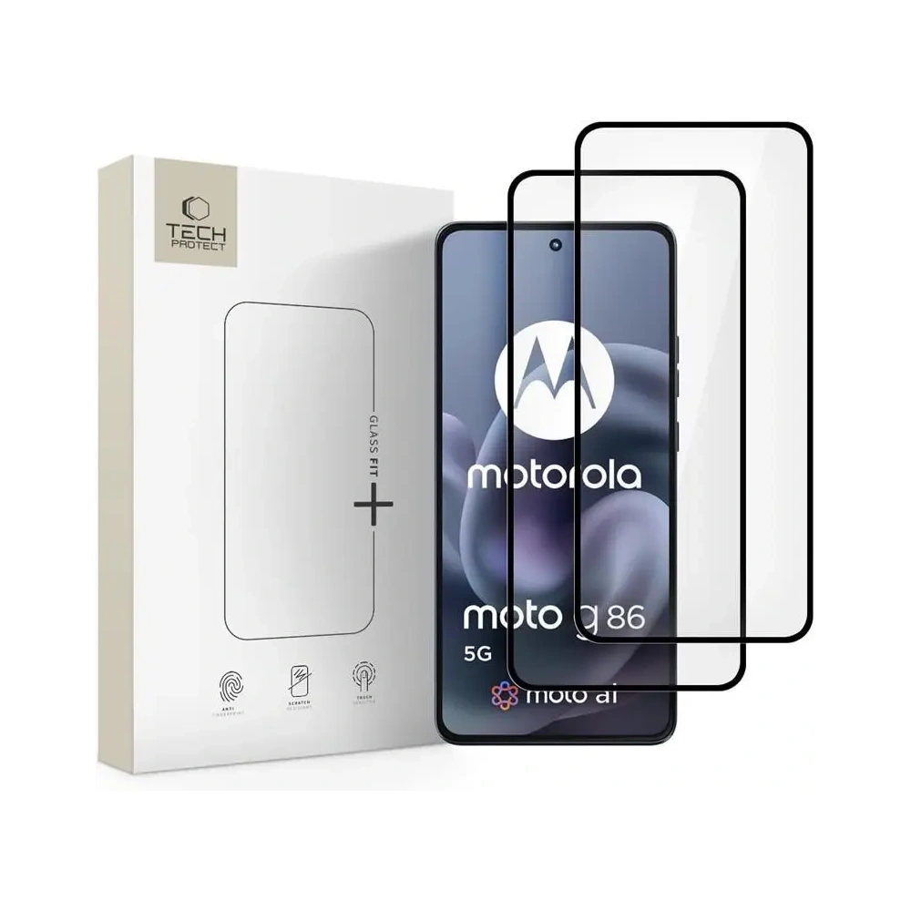 Hurtownia GSM - Szkło hartowane Tech-Protect Glass Fit+ Motorola Moto G86 5G / G86 5G Power Black [2 PACK] - THP4260 - {ean13} - Hurt