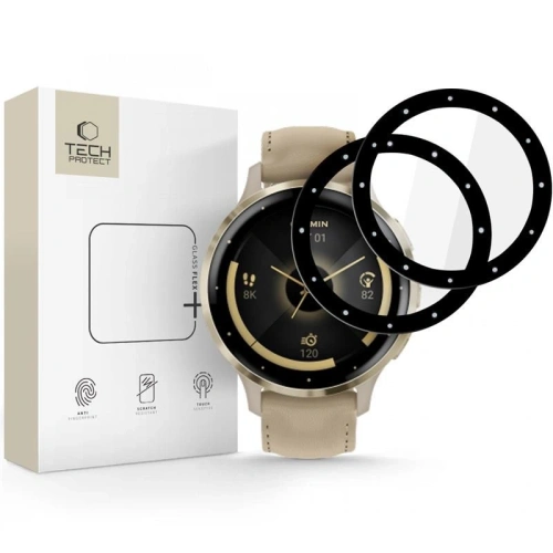 Szkło hybrydowe Tech-Protect Glass Flex+ Garmin Venu 3s Black [2 PACK]