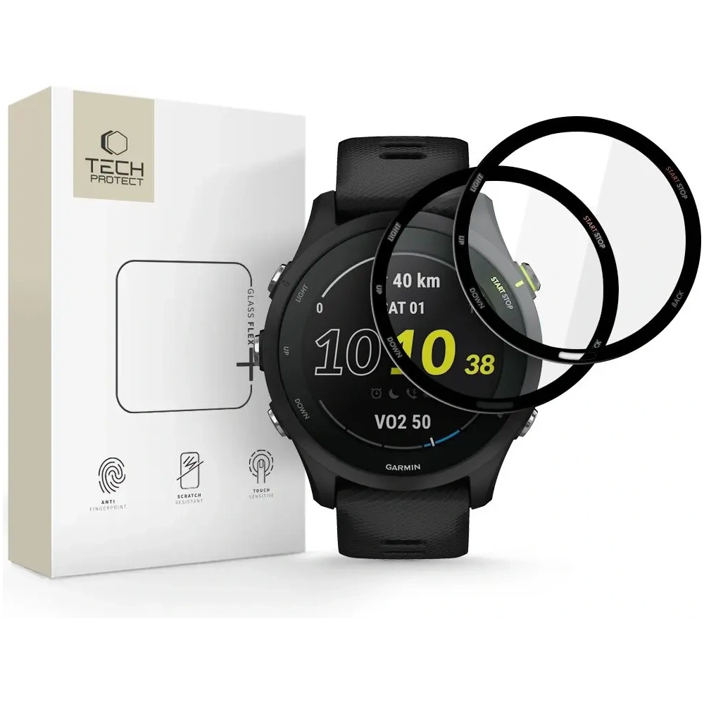 Hurtownia GSM - Tech-Protect Glass Flex+ Garmin Forerunner 255 / 255 Music Černá [2 BALENÍ] - THP4262 - {ean13} - Hurt