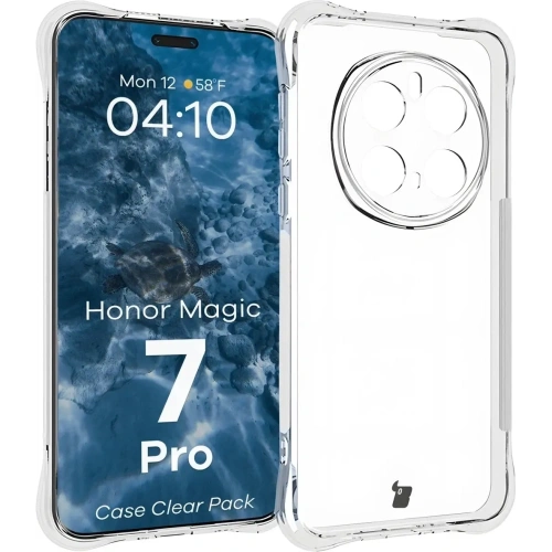 Etui + 2x folia Bizon Case Clear Pack do Honor Magic7 Pro