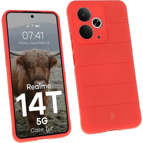 Pancerne etui Bizon Case Tur do Realme 14T 5G czerwone