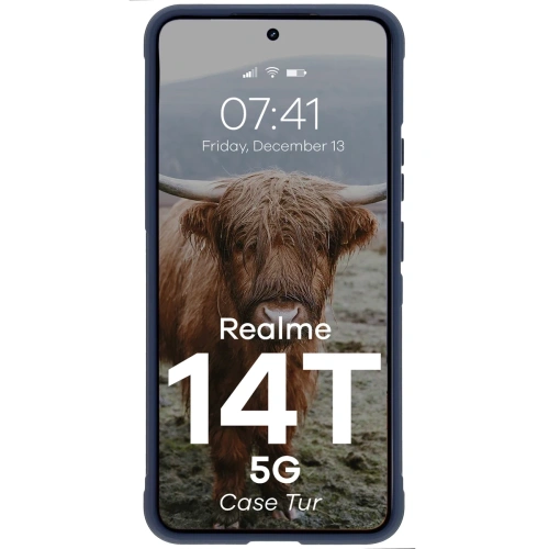 Pancerne etui Bizon Case Tur do Realme 14T 5G granatowe