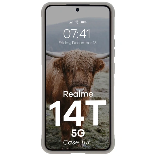 Pancerne etui Bizon Case Tur do Realme 14T 5G jasnoszare