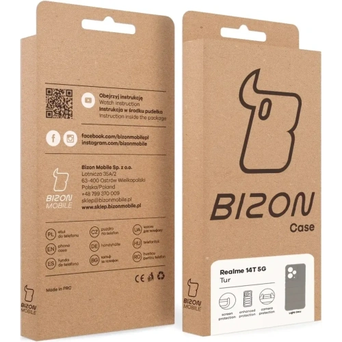 Pancerne etui Bizon Case Tur do Realme 14T 5G jasnoszare