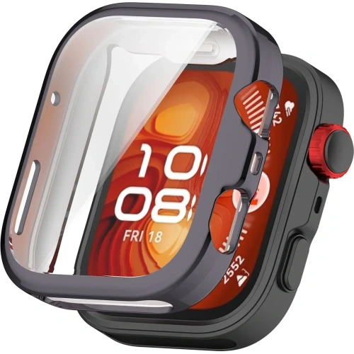 Etui z osłoną ekranu Bizon Case Watch Felipe do Huawei Watch Fit 4 szare