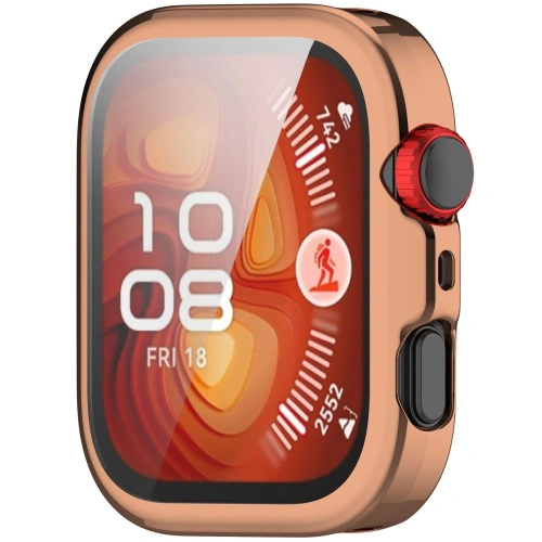 Etui z osłoną ekranu Bizon Case Watch Felipe do Huawei Watch Fit 4 różowozłote