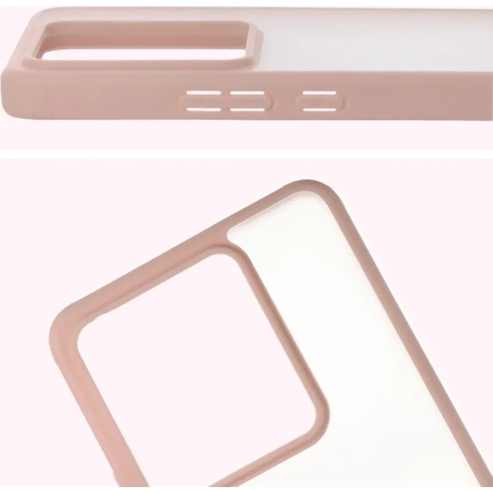 Hurtownia GSM - Carcasa Bizon Case Angelo Realme GT 7 / 7T semi-transparentă cu un cadru roz - BIZ9651 - {ean13} - Hurt