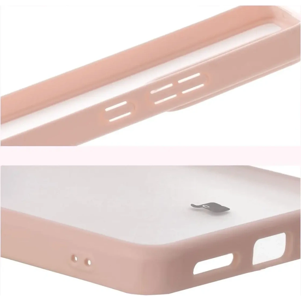 Hurtownia GSM - Carcasa Bizon Case Angelo Realme GT 7 / 7T semi-transparentă cu un cadru roz - BIZ9651 - {ean13} - Hurt