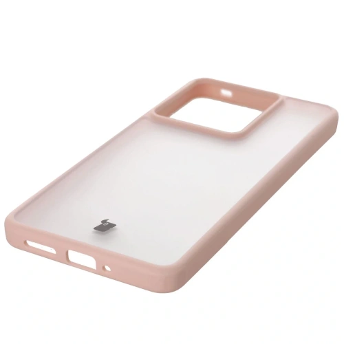 Etui Bizon Case Angelo do Realme GT 7 / 7T półprzezroczyste z różową ramką