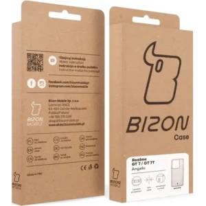 Hurtownia GSM - Carcasa Bizon Case Angelo Realme GT 7 / 7T semi-transparentă cu un cadru roz - BIZ9651 - {ean13} - Hurt