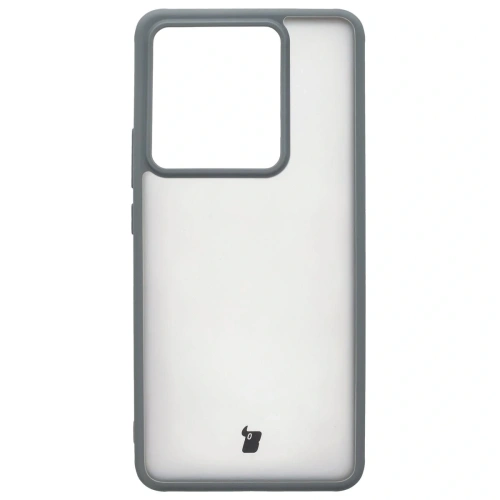 Etui Bizon Case Angelo do Realme GT 7 / 7T półprzezroczyste z szarą ramką