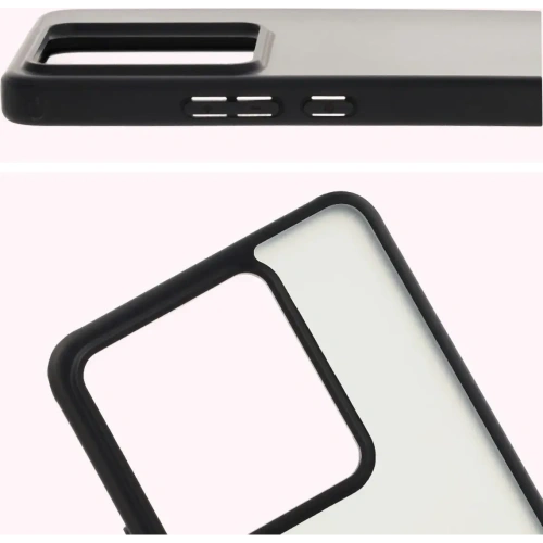 Etui Bizon Case Angelo do Realme GT 7 / 7T przydymione z czarną ramką