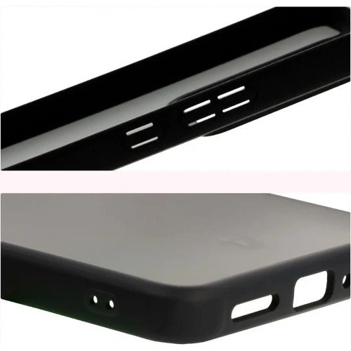 Etui Bizon Case Angelo do Realme GT 7 / 7T przydymione z czarną ramką