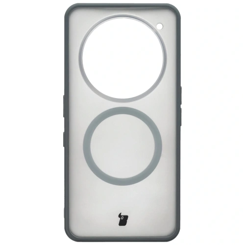 Etui z pierścieniem magnetycznym Bizon Case MatteO do Nothing Phone (3a) Pro przydymione-szare