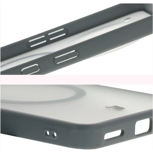 Etui z pierścieniem magnetycznym Bizon Case MatteO do Nothing Phone (3a) Pro przydymione-szare