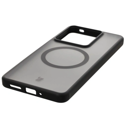 Etui z pierścieniem magnetycznym Bizon Case MatteO do Realme GT 7 / 7T przydymione-czarne