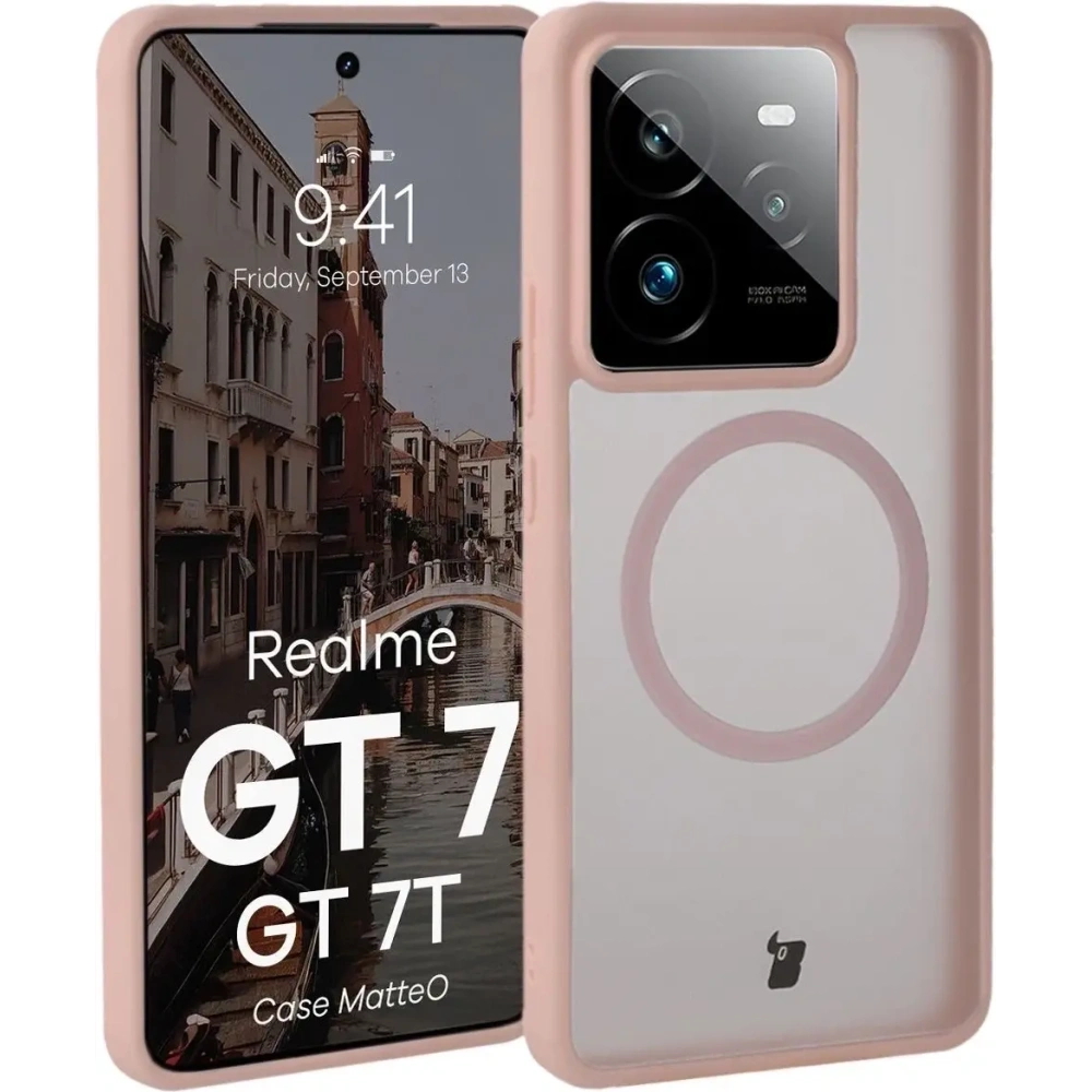 Hurtownia GSM - Bizon Case MatteO Magnetic Realme GT 7 / 7T kouřově růžová - BIZ9656 - {ean13} - Hurt