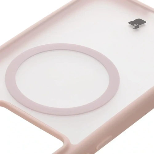 Etui z pierścieniem magnetycznym Bizon Case MatteO do Realme GT 7 / 7T przydymione-różowe