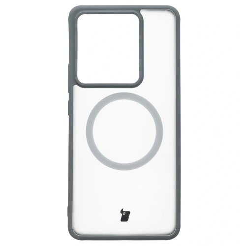 Etui z pierścieniem magnetycznym Bizon Case MatteO do Realme GT 7 / 7T przydymione-szare