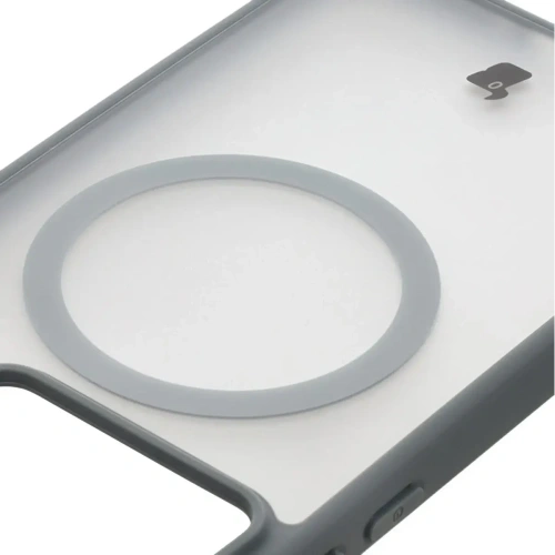 Etui z pierścieniem magnetycznym Bizon Case MatteO do Realme GT 7 / 7T przydymione-szare