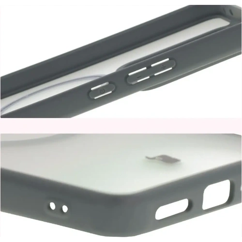 Etui z pierścieniem magnetycznym Bizon Case MatteO do Realme GT 7 / 7T przydymione-szare