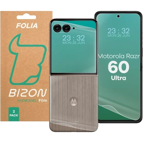 Folia hydrożelowa na tył i przód Bizon Glass Hydrogel Set do Motorola Razr 60 Ultra