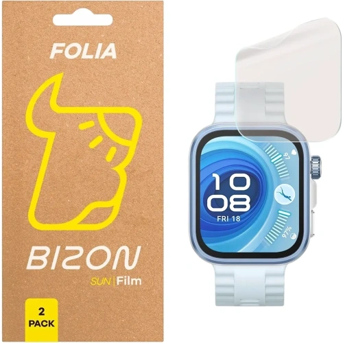 Folia matowa Bizon Glass Watch Film Sun do Huawei Watch Fit 4 Pro [2 PACK]