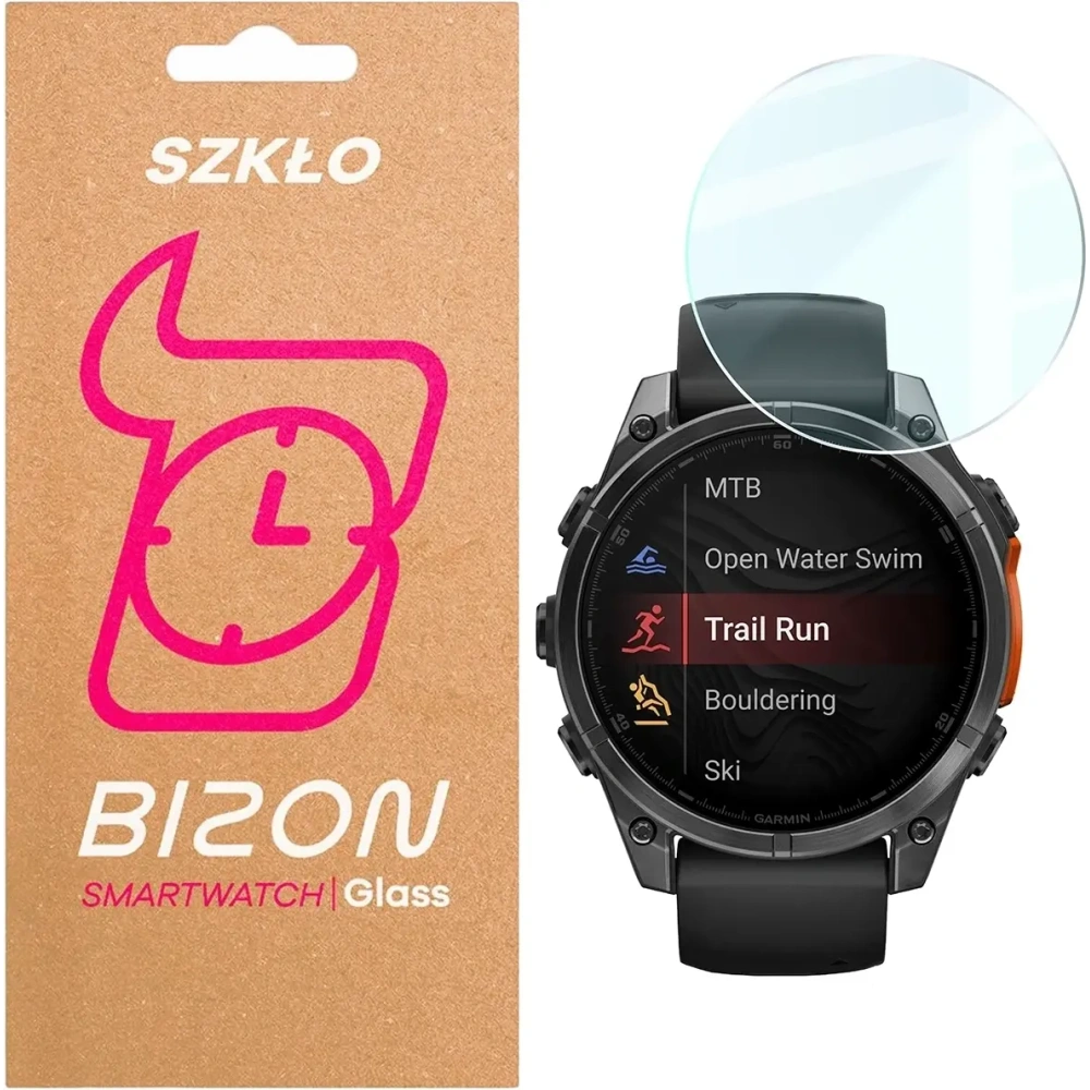 Wholesale Bizon Glass Watch Clear Garmin Tactix 8 AMOLED 47 mm - BIZ9664 - {ean13} - Hurt