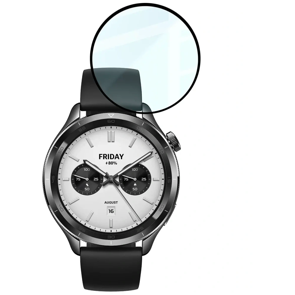 Wholesale Bizon Glass Watch Edge Hybrid Xiaomi Watch S4 black - BIZ9671 - {ean13} - Hurt