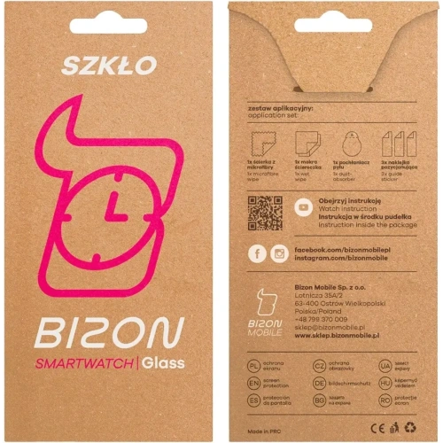 Szkło hybrydowe Bizon Glass Watch Edge Hybrid dla Xiaomi Watch S4 czarne