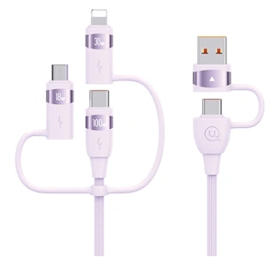 Hurtownia GSM - Kabel 6w1 USAMS U85 2xUSB-C/USB-A/Micro-USB/Lightning 1.2m 100W PD Rychlé nabíjení fialový - USA1078 - {ean13} - Hurt