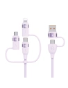 Hurtownia GSM - Kábel 6w1 USAMS U85 2xUSB-C/USB-A/Micro-USB/Lightning 1.2m 100W PD Gyors Töltés lila - USA1078 - {ean13} - Hurt