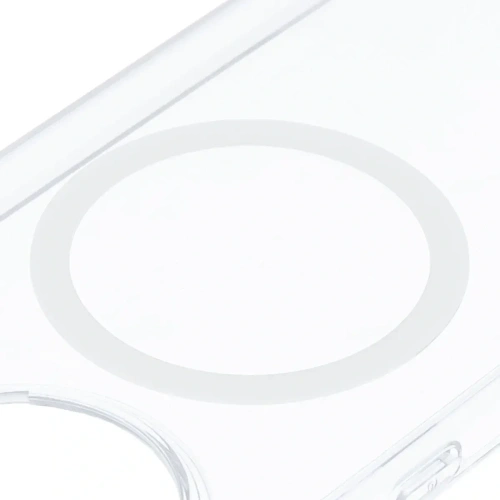 Etui z pierścieniem magnetycznym Bizon Case CrystalO do Xiaomi POCO F7 Pro przezroczyste