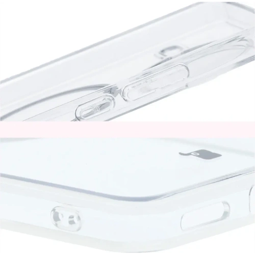 Etui z pierścieniem magnetycznym Bizon Case CrystalO do Xiaomi POCO F7 Pro przezroczyste