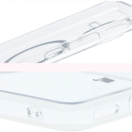 Etui z pierścieniem magnetycznym Bizon Case CrystalO do Xiaomi POCO F7 Ultra przezroczyste