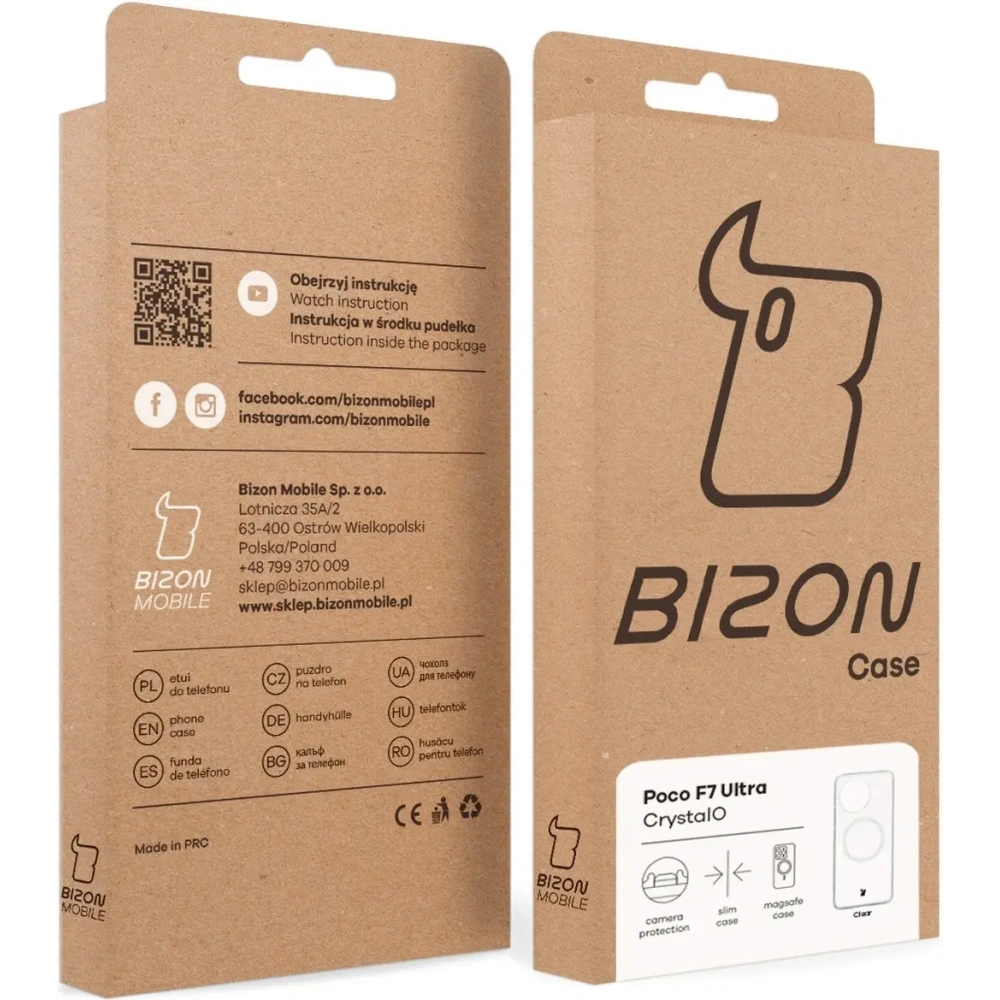 Hurtownia GSM - Bizon Case CrystalO Magnetic Xiaomi POCO F7 Ultra átlátszó - BIZ9673 - {ean13} - Hurt