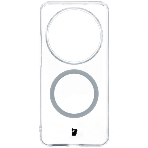 Etui z pierścieniem magnetycznym Bizon Case CrystalO do Xiaomi 15 Ultra przezroczyste