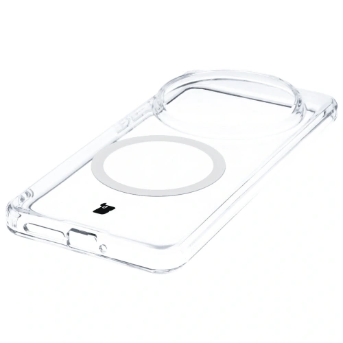 Etui z pierścieniem magnetycznym Bizon Case CrystalO do Xiaomi 15 Ultra przezroczyste