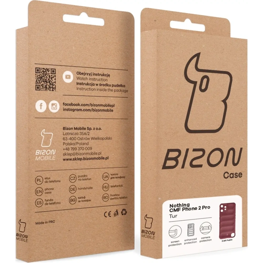 Hurtownia GSM - Pancerne etui Bizon Case Tur do Nothing CMF Phone 2 Pro burgundowe - BIZ9676 - {ean13} - Hurt
