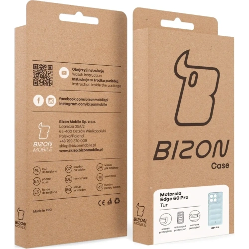 Pancerne etui Bizon Case Tur do Motorola Edge 60 Pro jasnoniebieskie