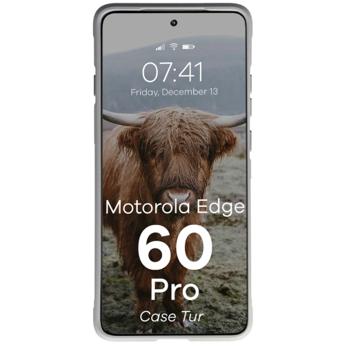 Pancerne etui Bizon Case Tur do Motorola Edge 60 Pro jasnoszare