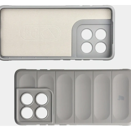 Pancerne etui Bizon Case Tur do Motorola Edge 60 Pro jasnoszare