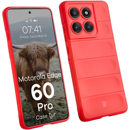 Pancerne etui Bizon Case Tur do Motorola Edge 60 Pro czerwone
