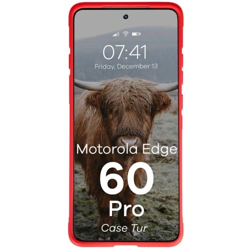 Pancerne etui Bizon Case Tur do Motorola Edge 60 Pro czerwone