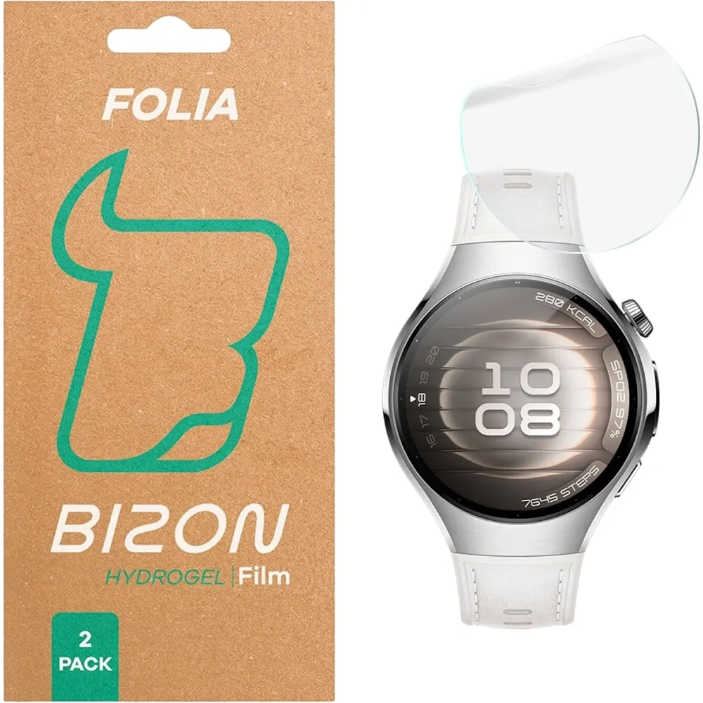 Hurtownia GSM - Ceas de sticlă Bizon Hydrogel pentru Huawei Watch 5 42mm [2 PACHET] - BIZ9684 - {ean13} - Hurt