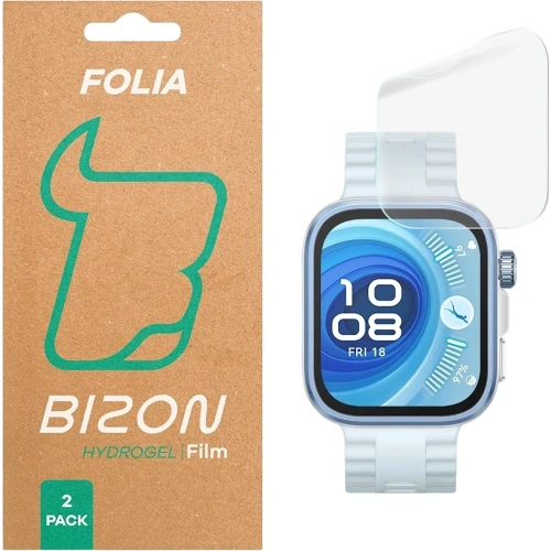 Folia hydrożelowa na ekran Bizon Glass Watch Hydrogel do Huawei Watch Fit 4 / 4 Pro [2 PACK]