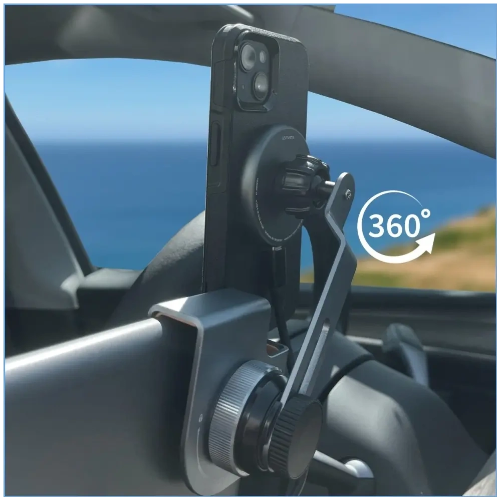 Hurtownia GSM - Suport magnetic 4smarts Mount Qi2 pentru smartphone-uri MagSafe Gri - 4SMR99 - {ean13} - Hurt