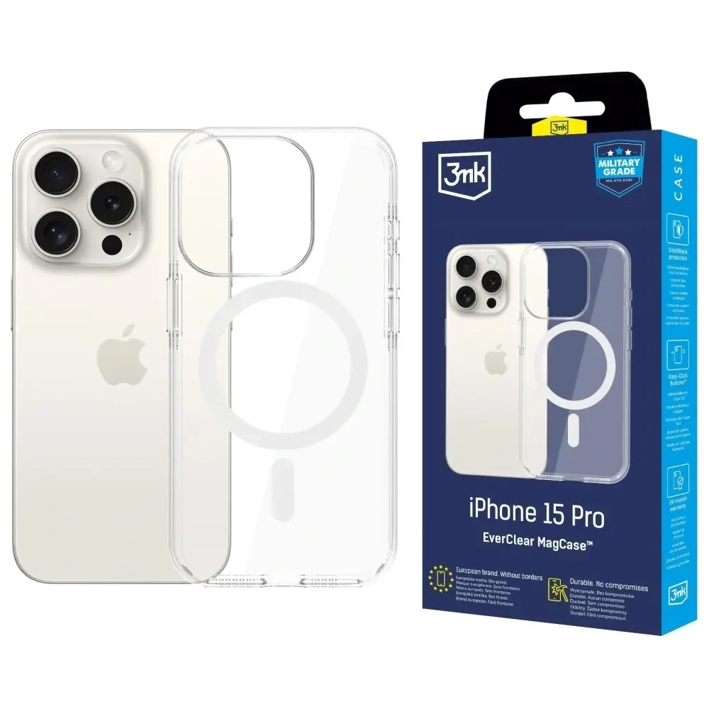 Hurtownia GSM - 3MK EverClear MagCase Apple iPhone 15 Pro - 3MK16638 - {ean13} - Hurt